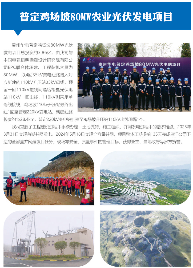 普定鸡场坡80MW农业光伏发电项目